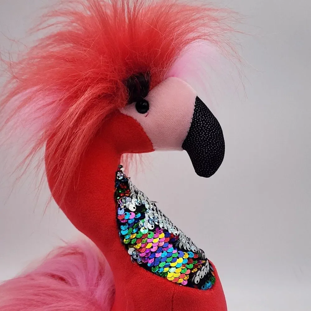 Douglas Flamingo‎ Phyllis Plush Flip Sequin Sitting Soft 21 Inch Stuffed Animal